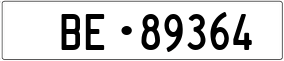 Trailer License Plate